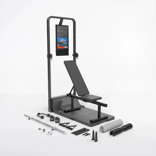 Gym Monster Pro 2 - Ultimate Home Strength Station: 200LB Cable Machine + Squat Rack + Olympic Bar Attachment